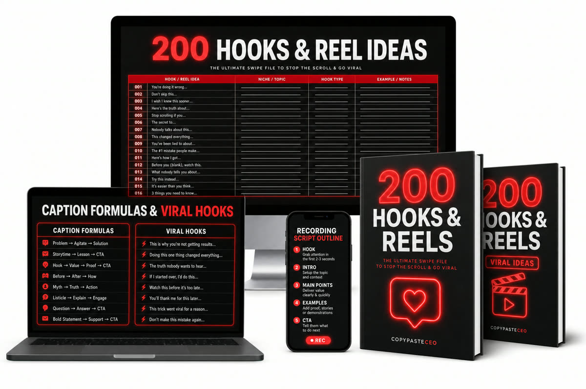 200 Hooks & Reel Ideas